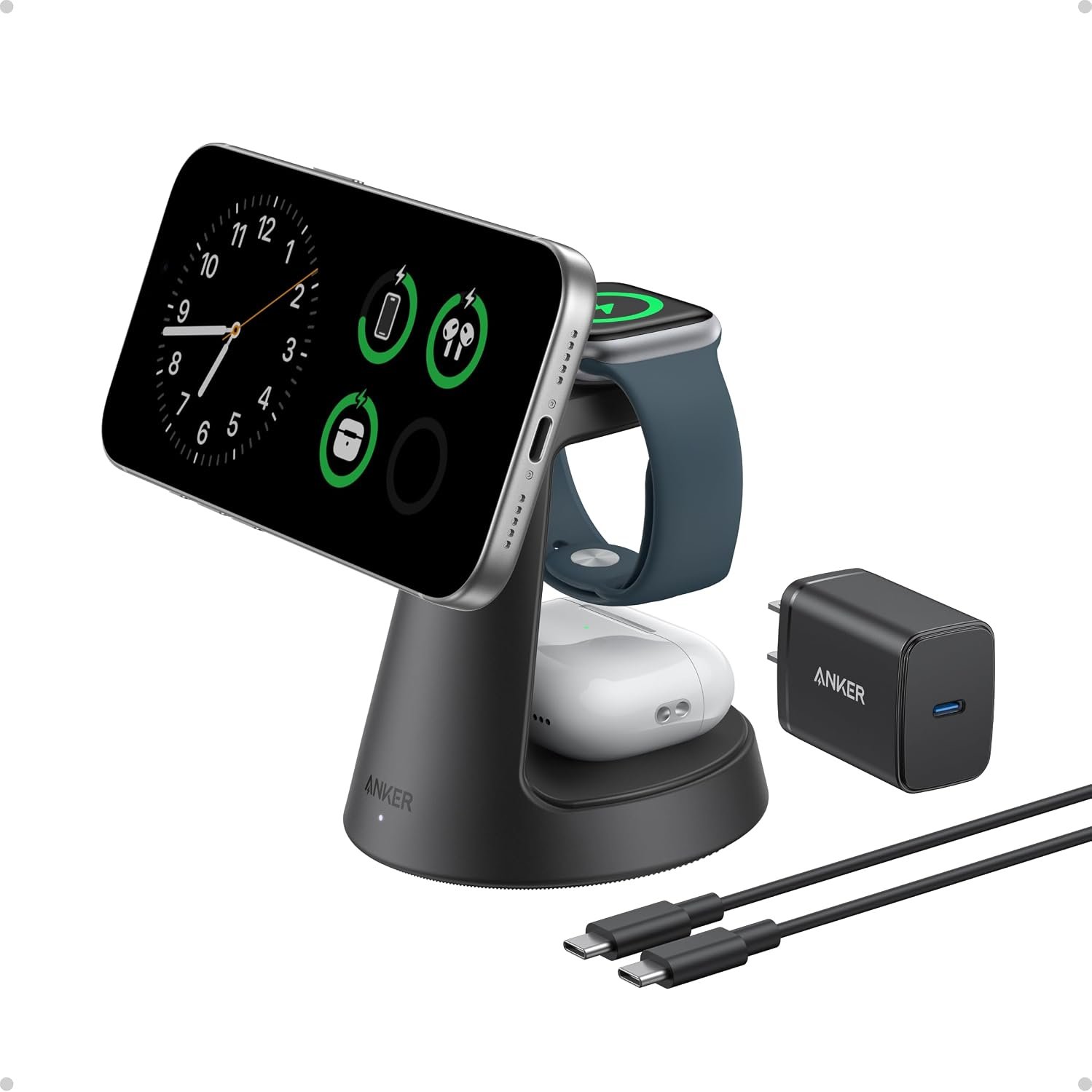 Anker MagGo 3-in-1 Qi2 15W Charging Station