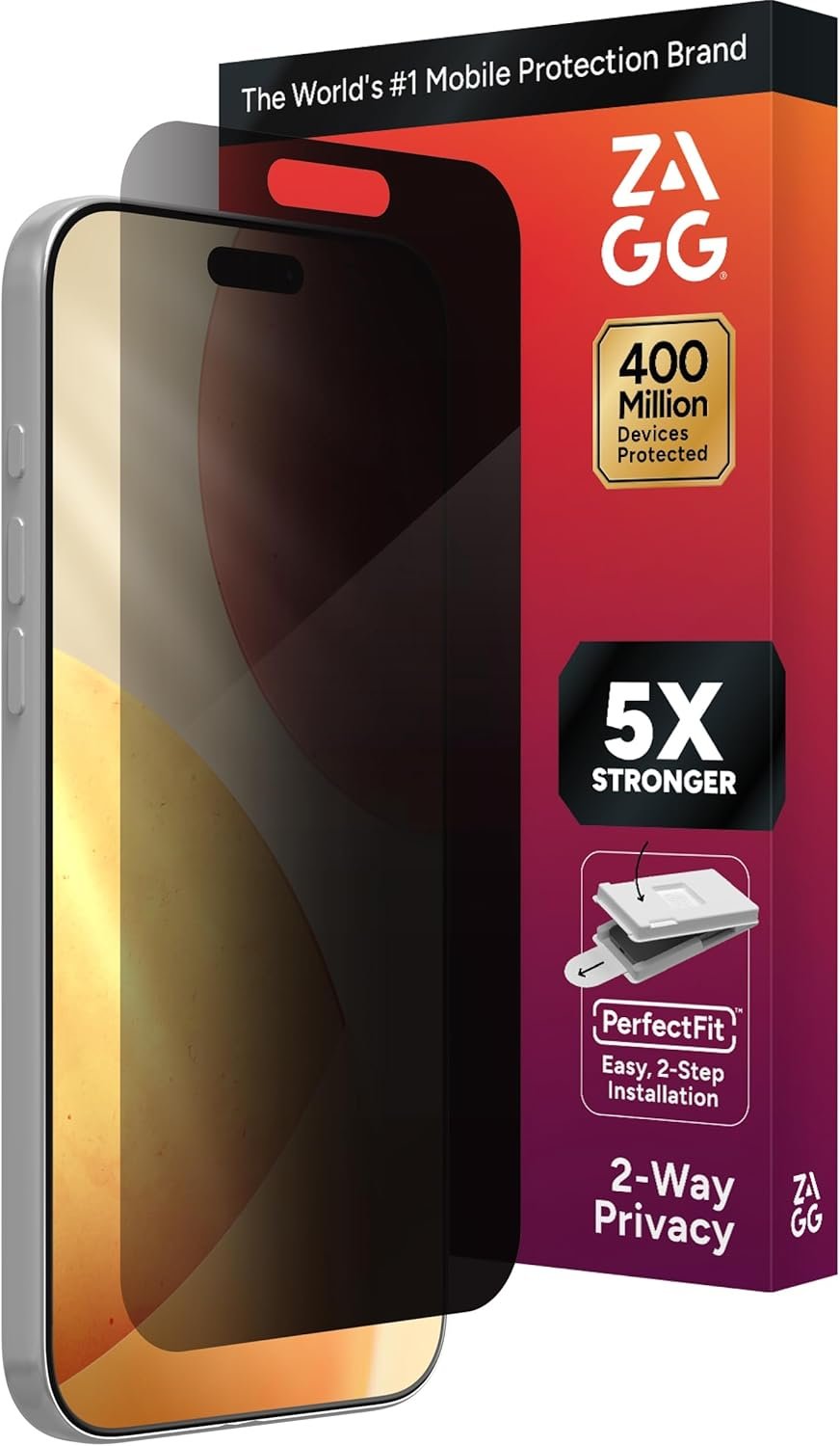 ZAGG Glass Elite Privacy Screen Protector for iPhone 17 Pro Max