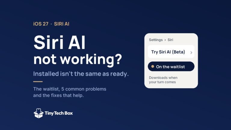 Siri AI not working? Join the waitlist in Settings, Siri, Try Siri AI (Beta), then fix the five common problems