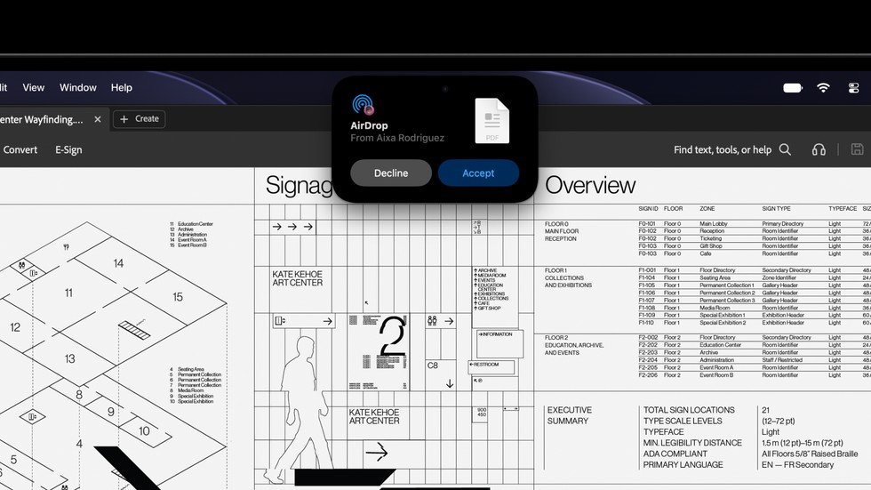 Dynamic Island showing Live Activities on the new MacBook Pro